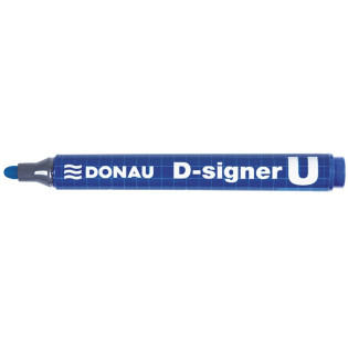 Marker permanentny DONAU D-Signer U, okrągły, 2-4mm (linia), niebieski