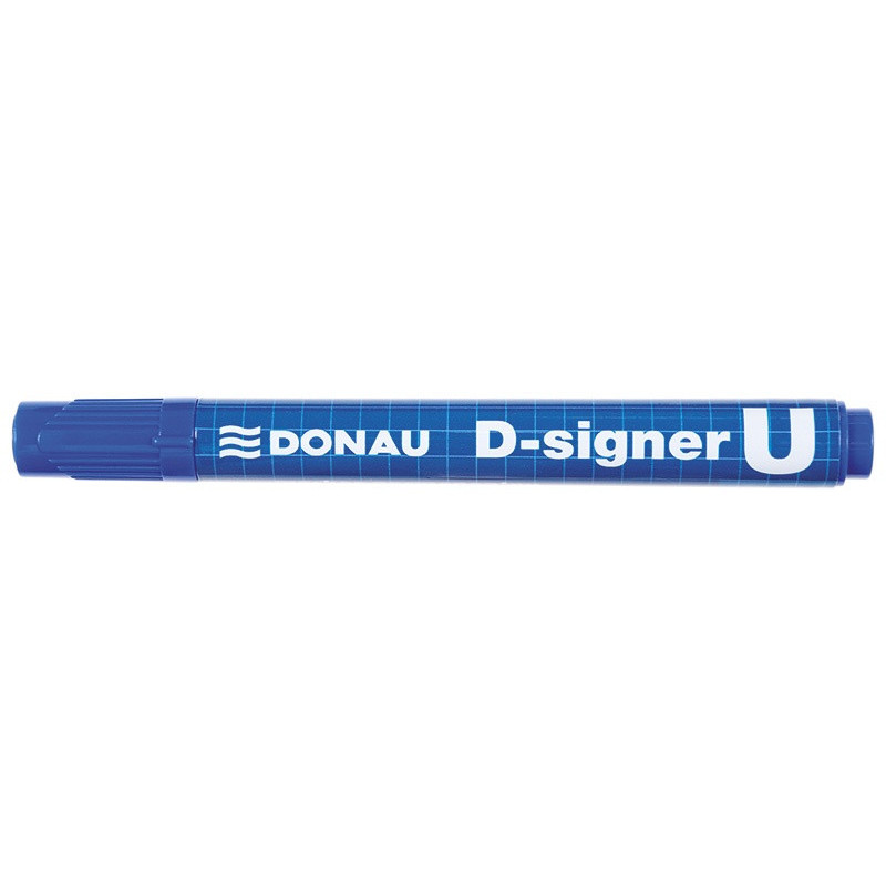 Marker permanentny DONAU D-Signer U, okrągły, 2-4mm (linia), niebieski