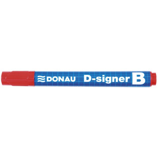 Marker do tablic DONAU D-Signer B, okrągły, 2-4mm (linia), czerwony