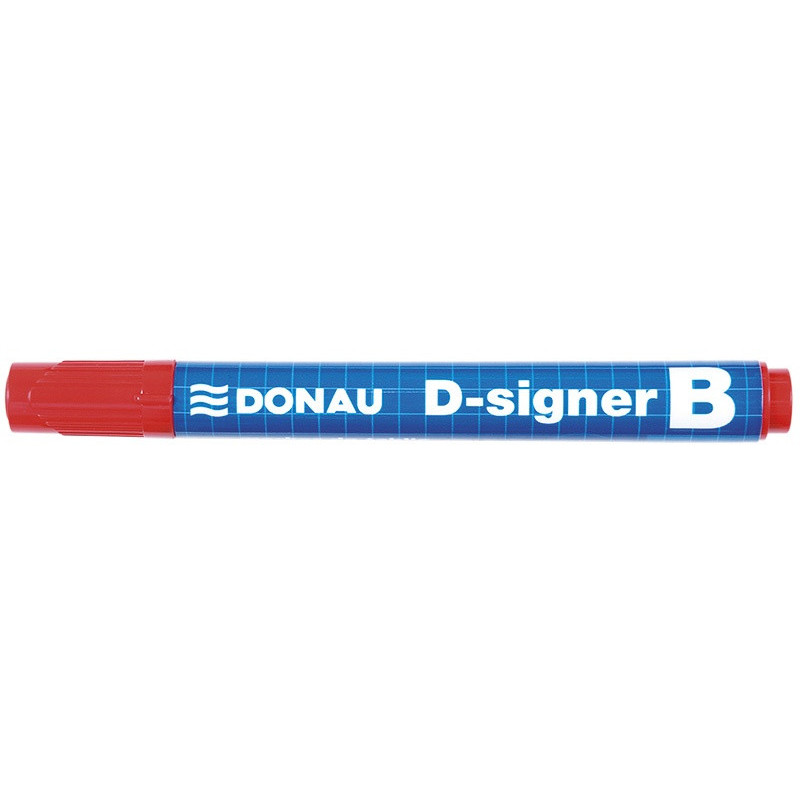 Marker do tablic DONAU D-Signer B, okrągły, 2-4mm (linia), czerwony
