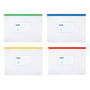 Torebka z suwakiem DONAU, PVC, A5, transparentna