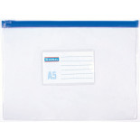 Torebka z suwakiem DONAU, PVC, A5, transparentna