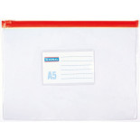 Torebka z suwakiem DONAU, PVC, A5, transparentna