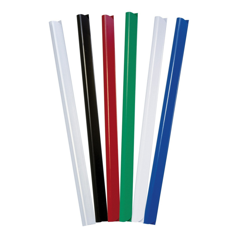 Listwa zaciskająca DONAU, PVC, A4, 10mm, do 100 kartek, zielona