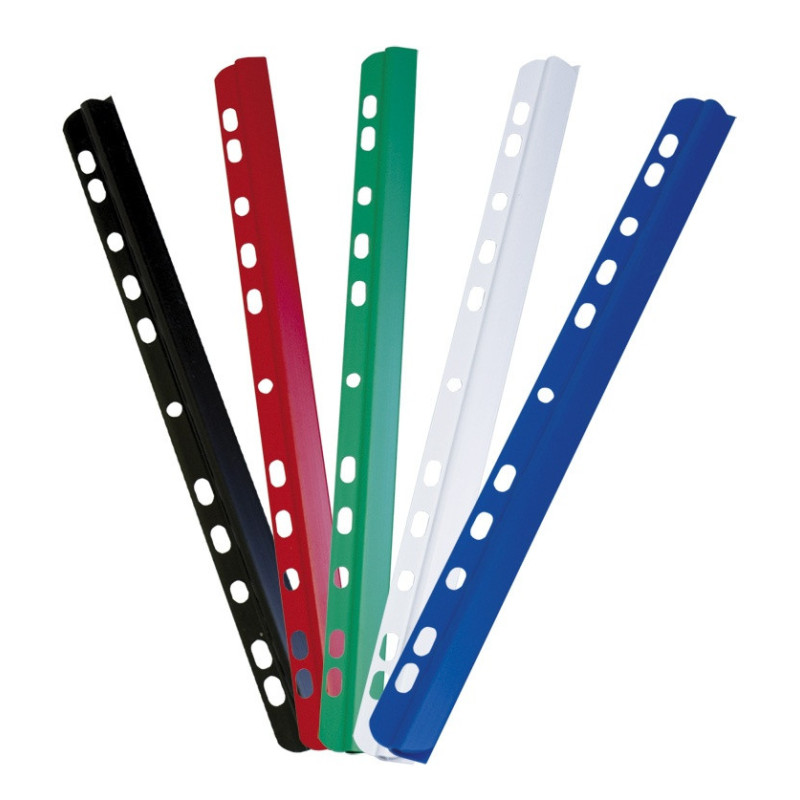 Listwa zaciskająca DONAU, PVC, A4, 6mm, do 60 kartek, z europerforacją, czarna