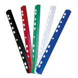 Listwa zaciskająca DONAU, PVC, A4, 6mm, do 60 kartek, z europerforacją, czarna