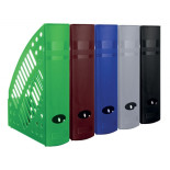 Pojemnik na dokumenty ażurowy DONAU, polistyren, A4, szary