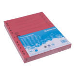 Przekładka DONAU, karton, A4, 235x300mm, 1-10, 1 karta, czerwona