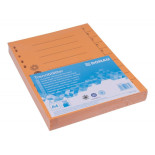 Przekładka DONAU, karton, A4, 235x300mm, 1-10, 1 karta, pomarańczowa