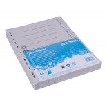 Przekładka DONAU, karton, A4, 235x300mm, 1-10, 1 karta, szara