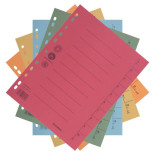 Przekładka DONAU, karton, A4, 235x300mm, 1-10, 1 karta, mix kolorów