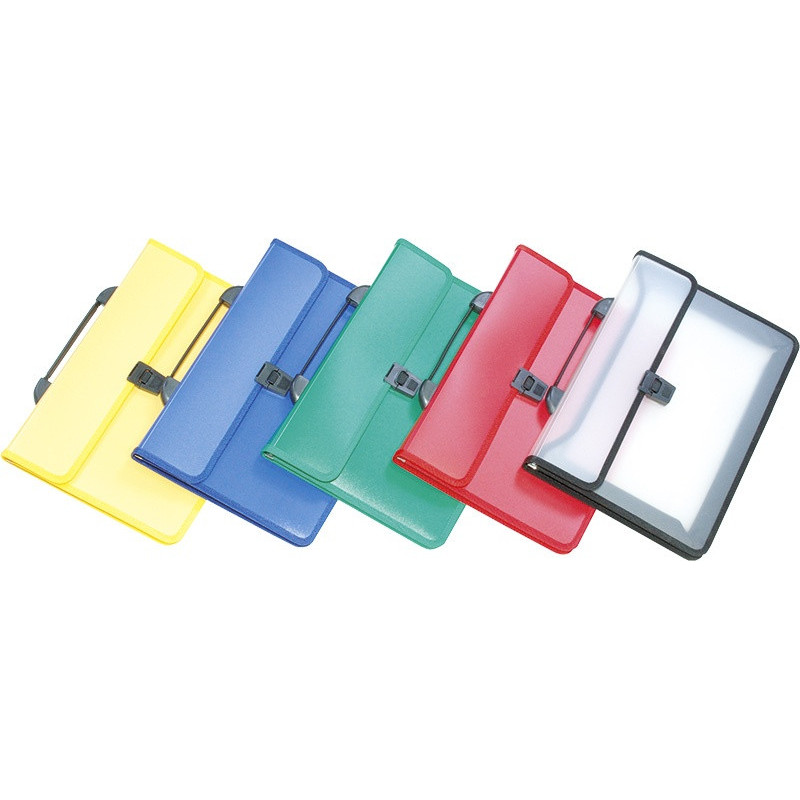 Teczka dwukieszeniowa DONAU, PP, A4, z rączką, transparentna żółta