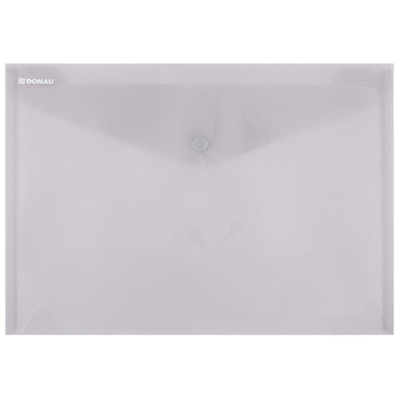 Teczka kopertowa DONAU zatrzask, PP, A4, 180mikr., dymna