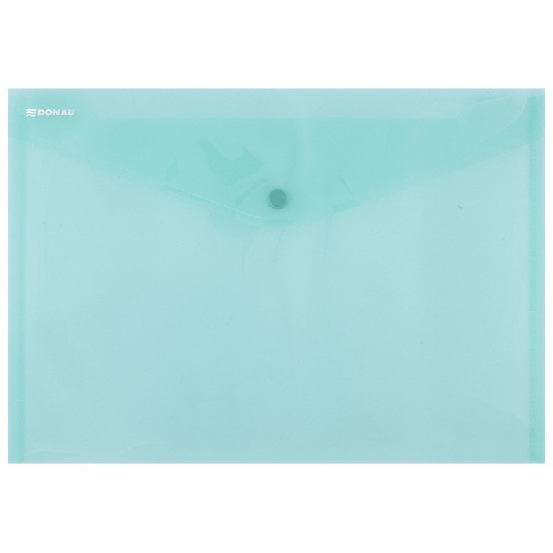 Teczka kopertowa DONAU zatrzask, PP, A4, 180mikr., zielona
