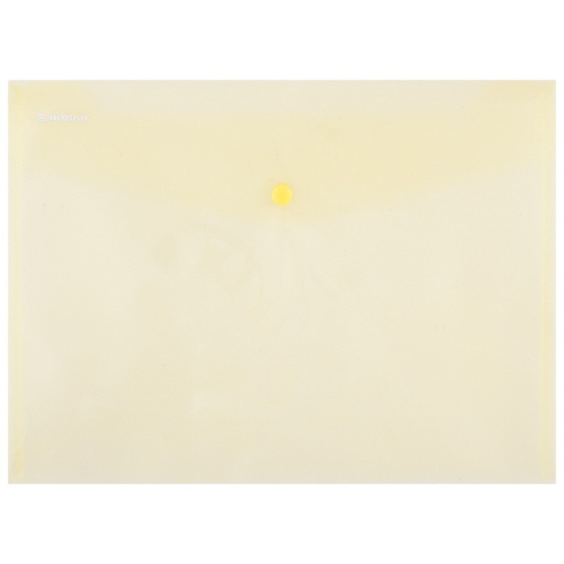 Teczka kopertowa DONAU zatrzask, PP, A4, 180mikr., żółta