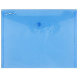 Teczka kopertowa DONAU zatrzask, PP, C5, 180mikr., niebieska