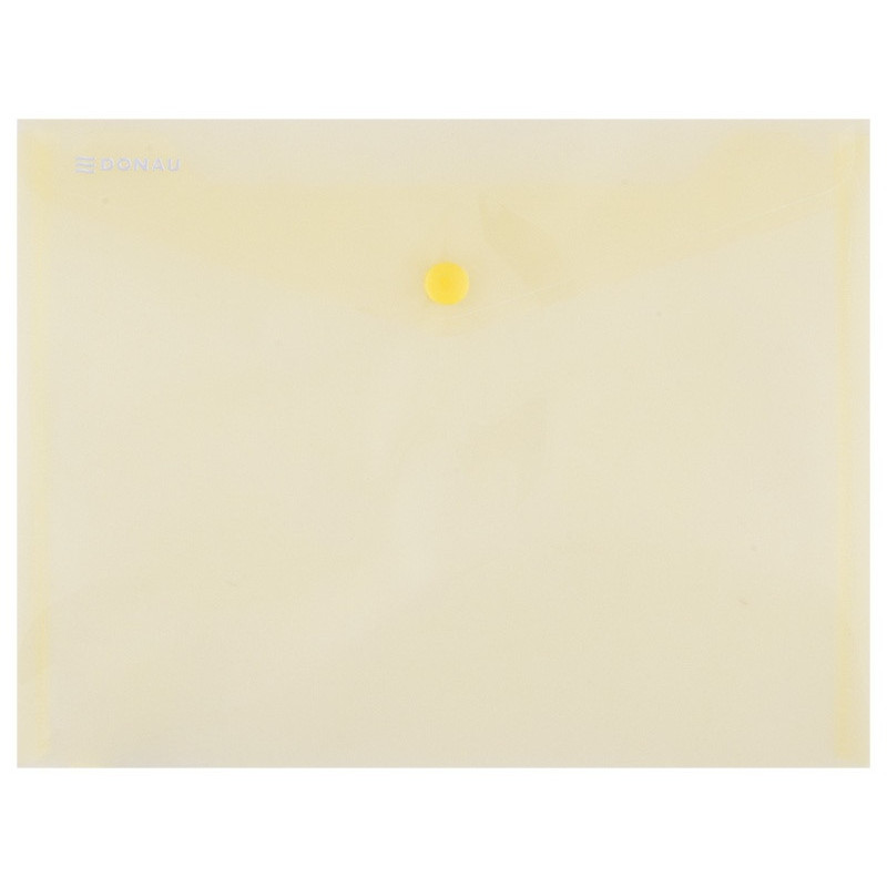 Teczka kopertowa DONAU zatrzask, PP, C5, 180mikr., żółta