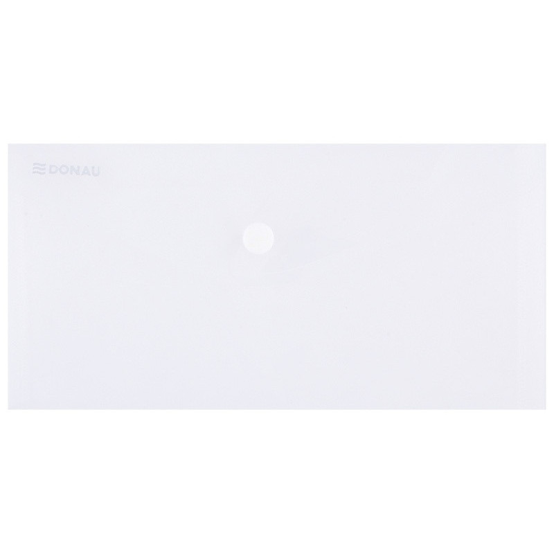 Teczka kopertowa DONAU zatrzask, PP, DL, 180mikr., transparentna