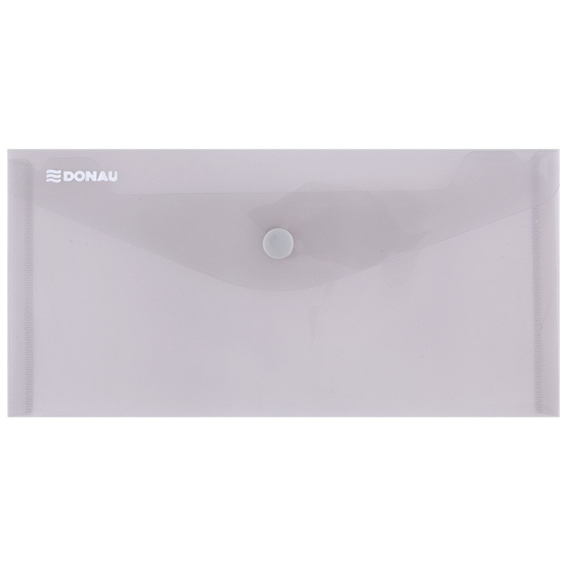 Teczka kopertowa DONAU zatrzask, PP, DL, 180mikr., dymna