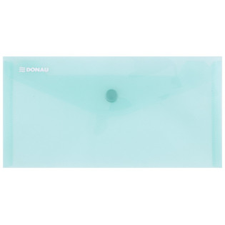 Teczka kopertowa DONAU zatrzask, PP, DL, 180mikr., zielona