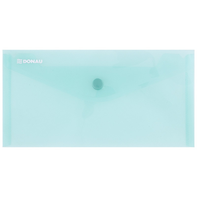 Teczka kopertowa DONAU zatrzask, PP, DL, 180mikr., zielona
