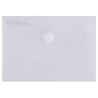 Teczka kopertowa DONAU zatrzask, PP, A7, 180mikr., transparentna