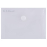 Teczka kopertowa DONAU zatrzask, PP, A7, 180mikr., transparentna