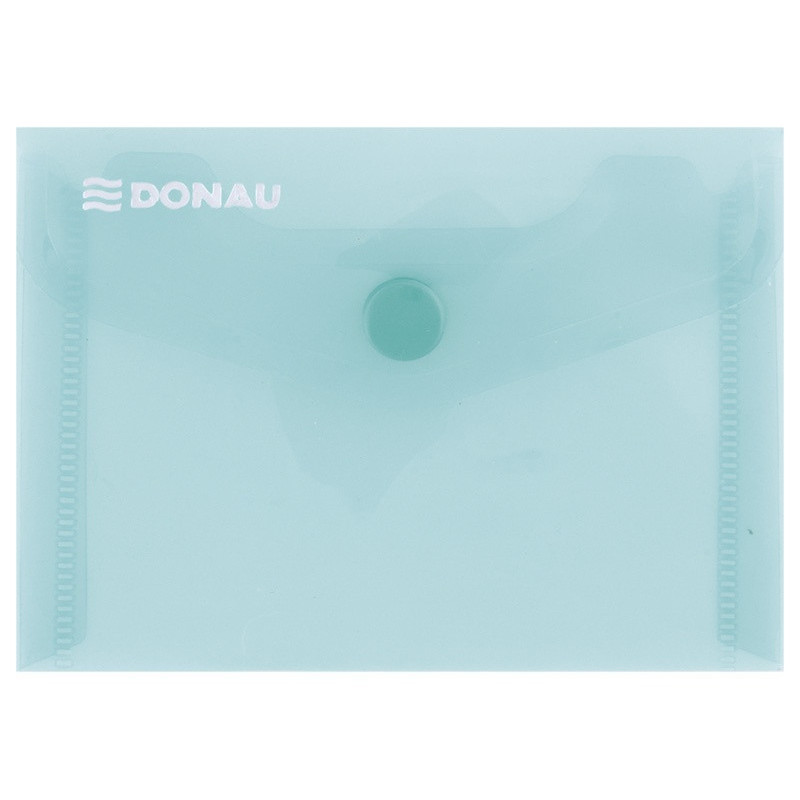Teczka kopertowa DONAU zatrzask, PP, A7, 180mikr., zielona