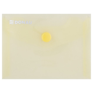 Teczka kopertowa DONAU zatrzask, PP, A7, 180mikr., żółta