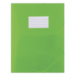 Teczka z gumką DONAU, PP, A4, 480mikr., 3-skrz., półtransparentna zielona