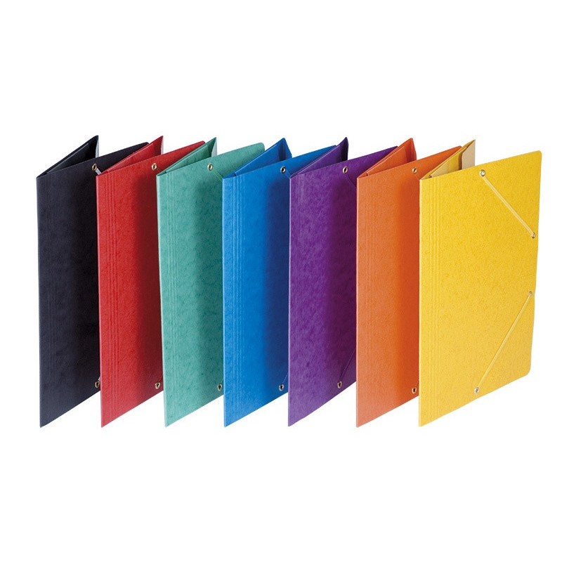 Teczka z gumką DONAU, preszpan, A4, 390gsm, 3-skrz., niebieska