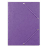 Teczka z gumką DONAU, preszpan, A4, 390gsm, 3-skrz., fioletowa
