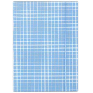 Teczka z gumką DONAU, karton, A4, 400gsm, 3-skrz., niebieska w kratę