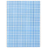 Teczka z gumką DONAU, karton, A4, 400gsm, 3-skrz., niebieska w kratę