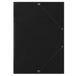 Teczka z gumką DONAU, karton, A4, 400gsm, 3-skrz., czarna