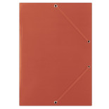 Teczka z gumką DONAU, karton, A4, 400gsm, 3-skrz., czerwona