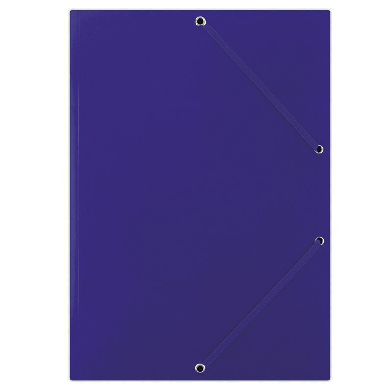 Teczka z gumką DONAU, karton, A4, 400gsm, 3-skrz., niebieska