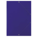 Teczka z gumką DONAU, karton, A4, 400gsm, 3-skrz., niebieska