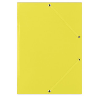 Teczka z gumką DONAU, karton, A4, 400gsm, 3-skrz., żółta
