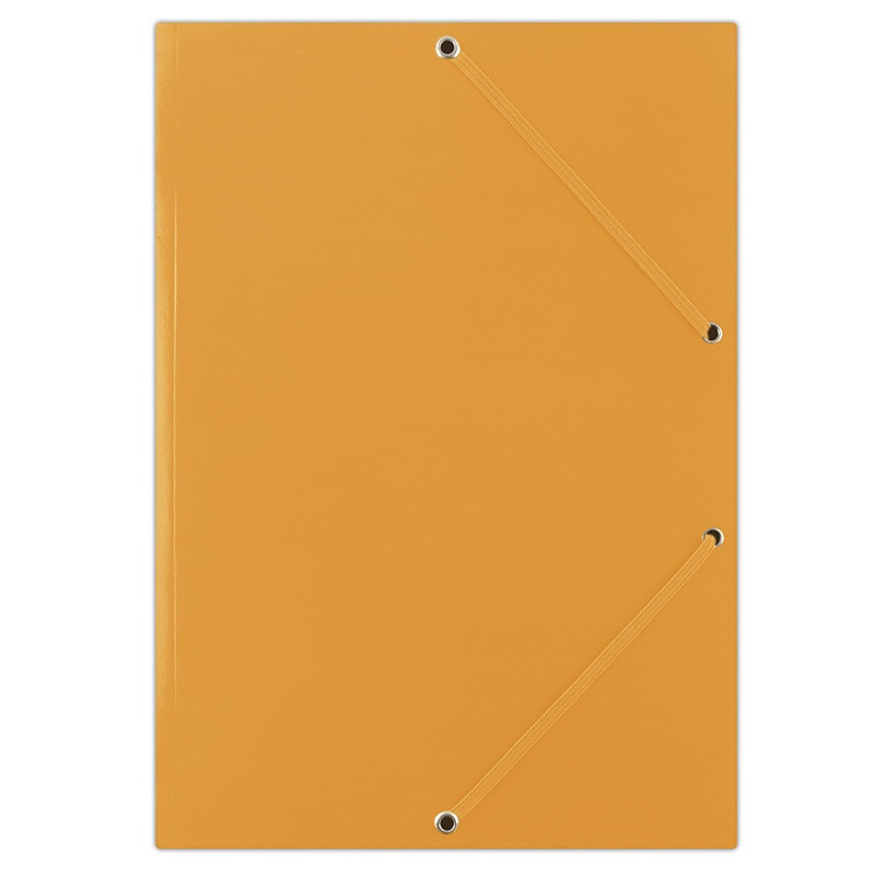 Teczka z gumką DONAU, karton, A4, 400gsm, 3-skrz., pomarańczowa