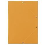 Teczka z gumką DONAU, karton, A4, 400gsm, 3-skrz., pomarańczowa