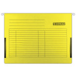 Teczka zawieszkowa DONAU z boczkami, A4, 230gsm, żółta