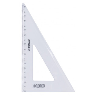 Ekierka DONAU, duża, 19cm, 60°, transparentna