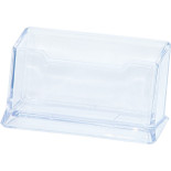 Stojak na wizytówki DONAU, polistyren, przeźroczysty