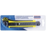 Nóż pakowy DONAU Professional, gumowa rękojeść, z blokadą, żółto-czarny