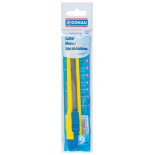 Nóż biurowy DONAU 9mm, plastikowy, z blokadą, niebiesko-żółty