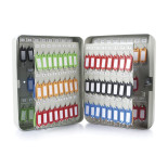 Szafka na klucze DONAU, na 140 kluczy, 300x240x80mm, szara