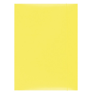 Teczka z gumką OFFICE PRODUCTS, karton, A4, 300gsm, 3-skrz., żółta