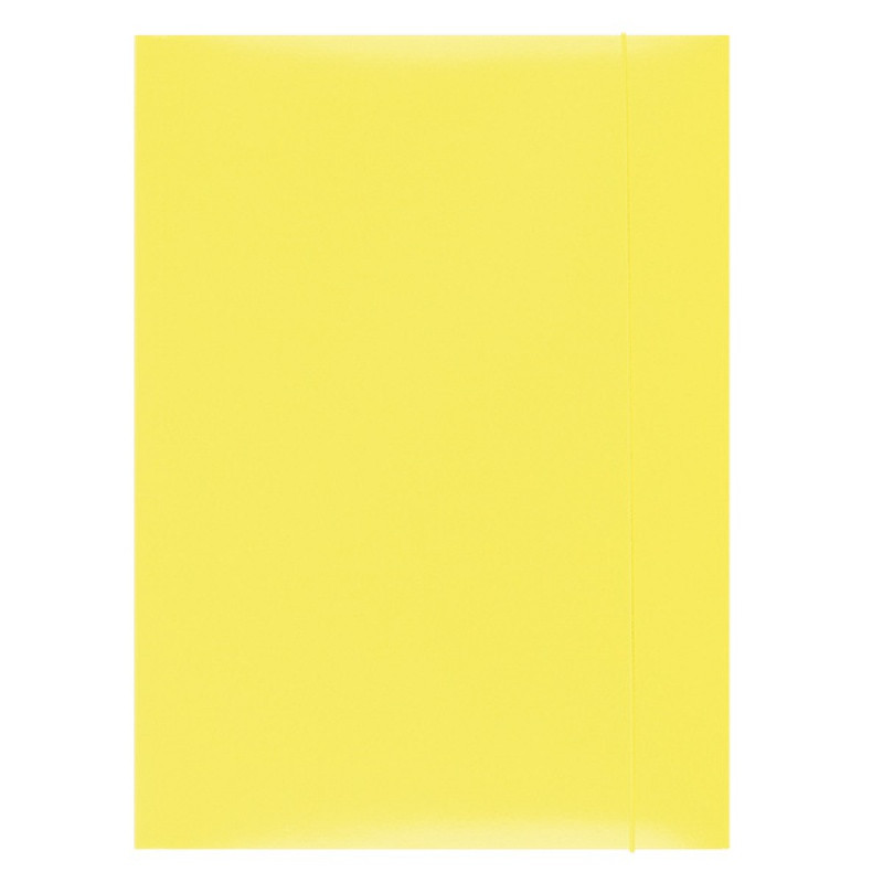 Teczka z gumką OFFICE PRODUCTS, karton, A4, 300gsm, 3-skrz., żółta
