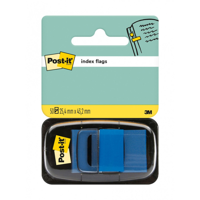 Zakładki indeksujące POST-IT® (680-2), PP, 25,4x43,2mm, 50 kart., niebieskie